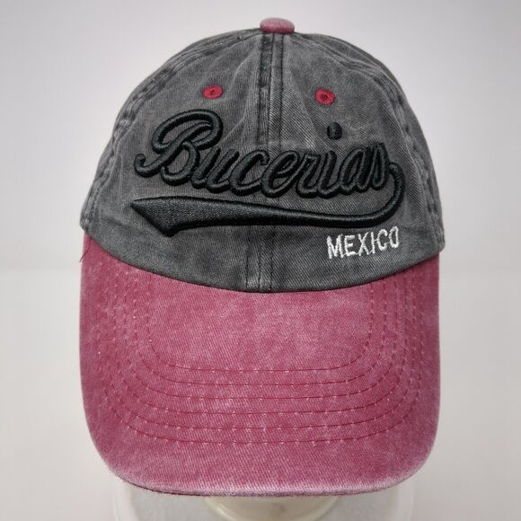 Bucerias Mexico Slideback Hat Multi OSFA Embroidered Colorblock 6 Panel - Picture 2 of 7
